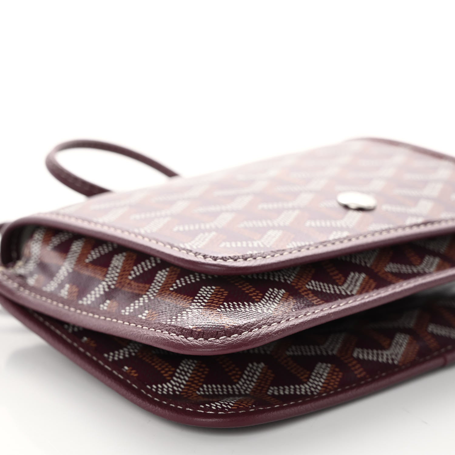 Goyard Goyardine Plumet Wallet Clutch Burgundy 8 of 9