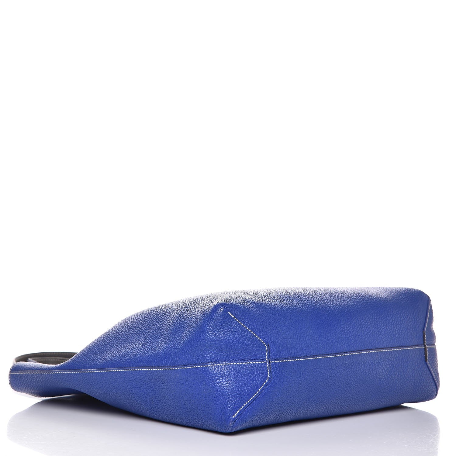 Hermes Taurillon Clemence Double Sens 45 Reversible Tote Graphite Bleu Electrique 4 of 11