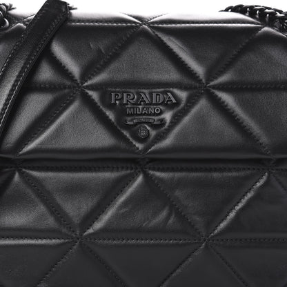 Prada Nappa Triangle Stitched Large Spectrum Bag Black 10 of 10