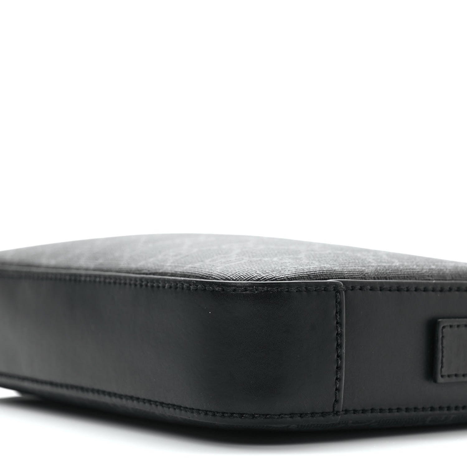 Gucci GG Supreme Monogram Appia Calfskin Web Wristlet Black 9 of 9