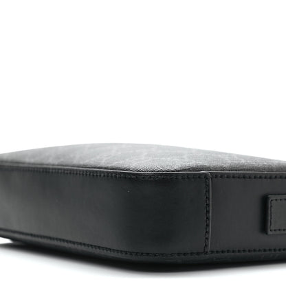 Gucci GG Supreme Monogram Appia Calfskin Web Wristlet Black 9 of 9