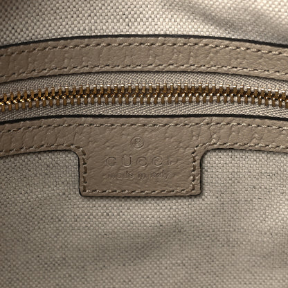 Gucci GG Supreme Monogram Textured Dollar Calfskin Web Small Jackie 1961 Hobo Beige Mystic White Oatmeal 6 of 11