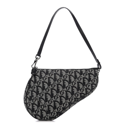 Christian Dior Monogram Mini Saddle Pochette Black 1 of 10