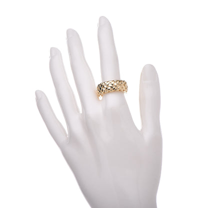 Tiffany 18K Yellow Gold Vannerie Dome Ring 54 6.75 2 of 4
