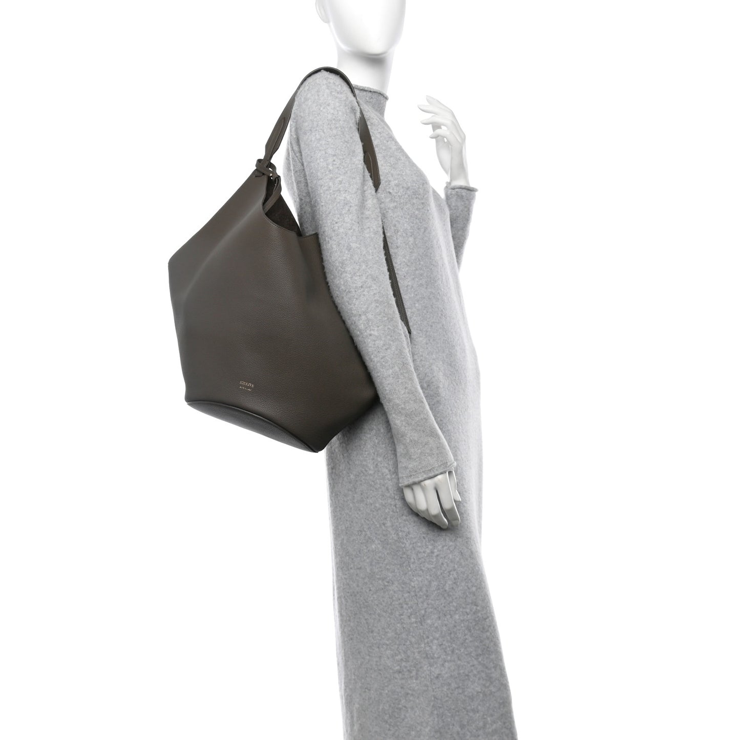 Pebbled Sport Calfskin Medium Lotus Tote Elephant
