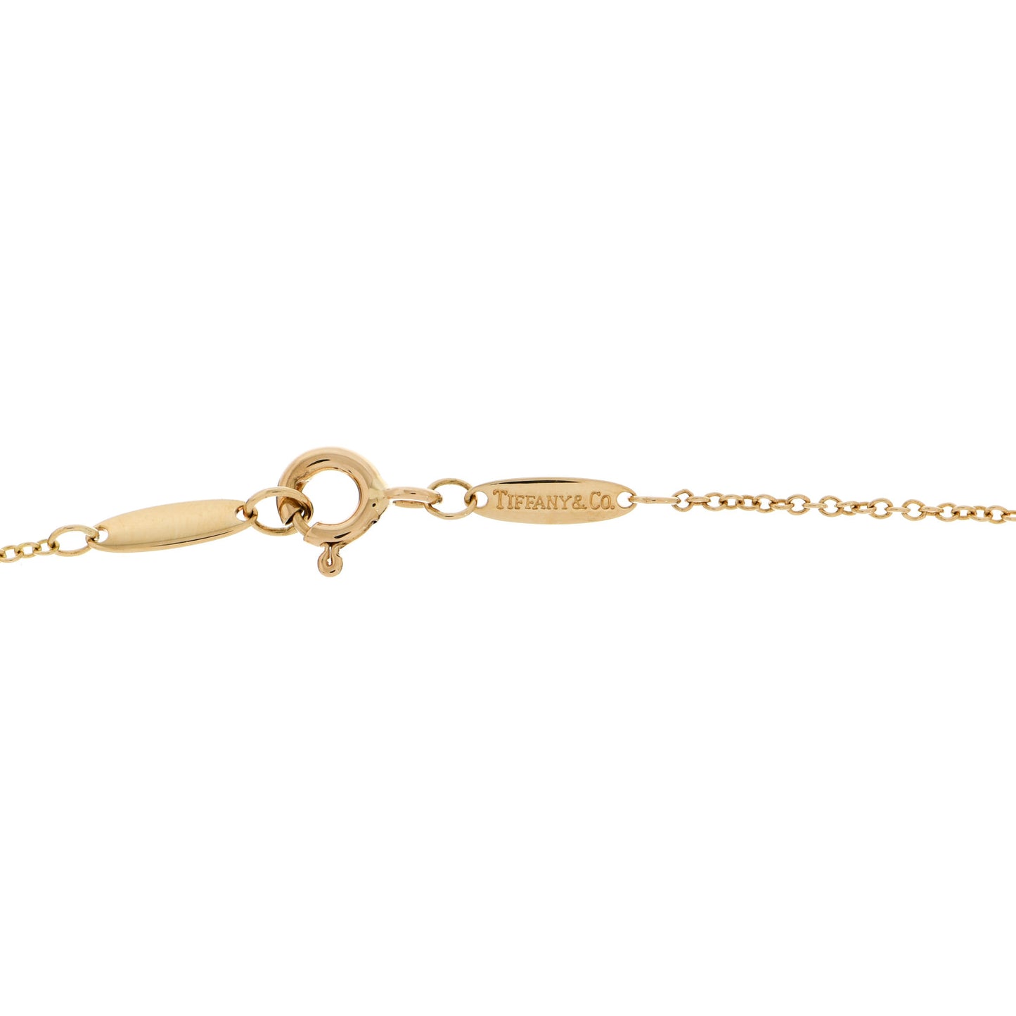 18K Yellow Gold 12mm Elsa Peretti Cross Pendant Necklace