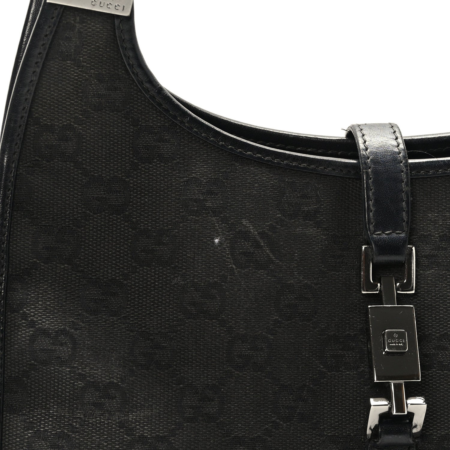 Gucci Monogram Small Bardot Black 10 of 11
