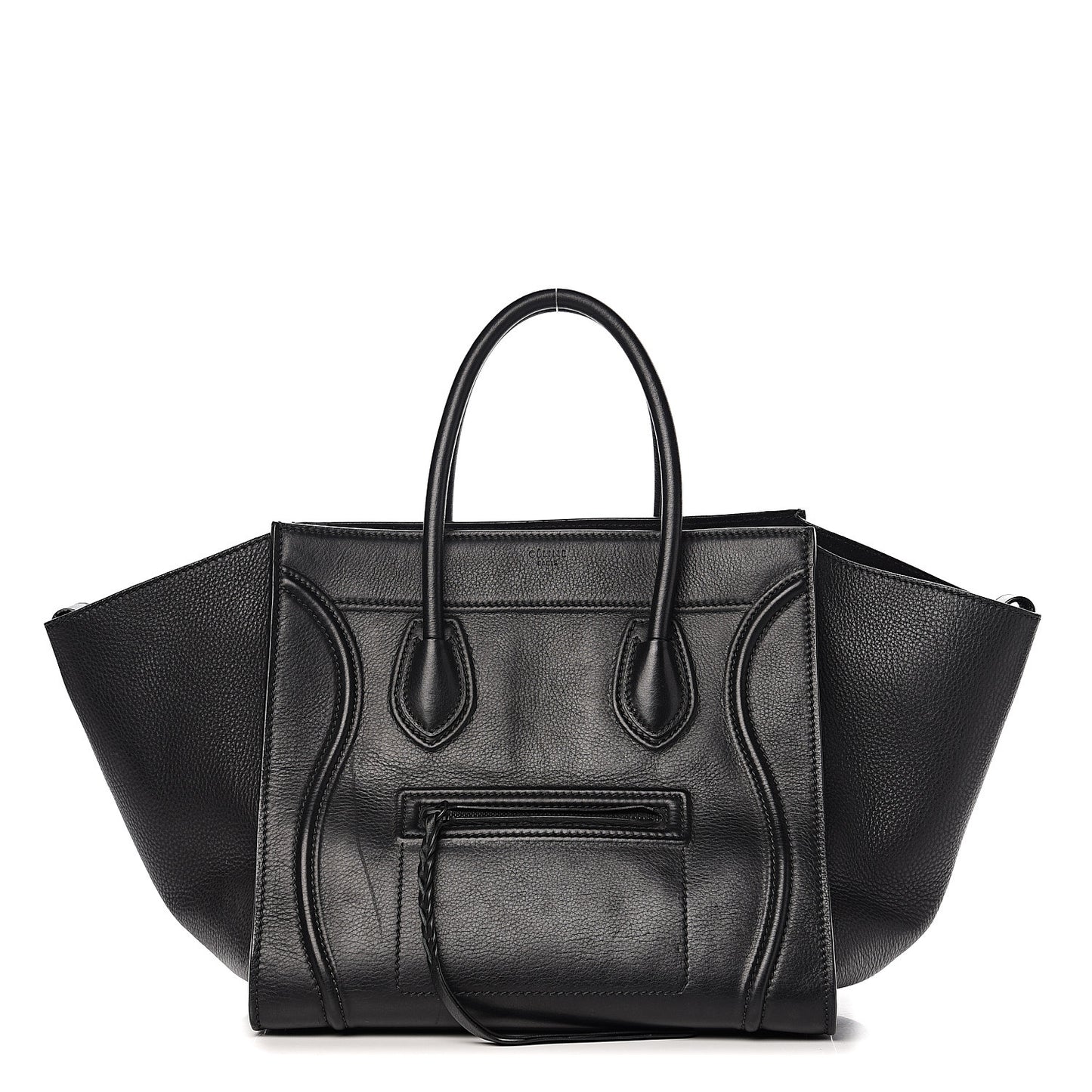 Supple Calfskin Medium Phantom Luggage Black