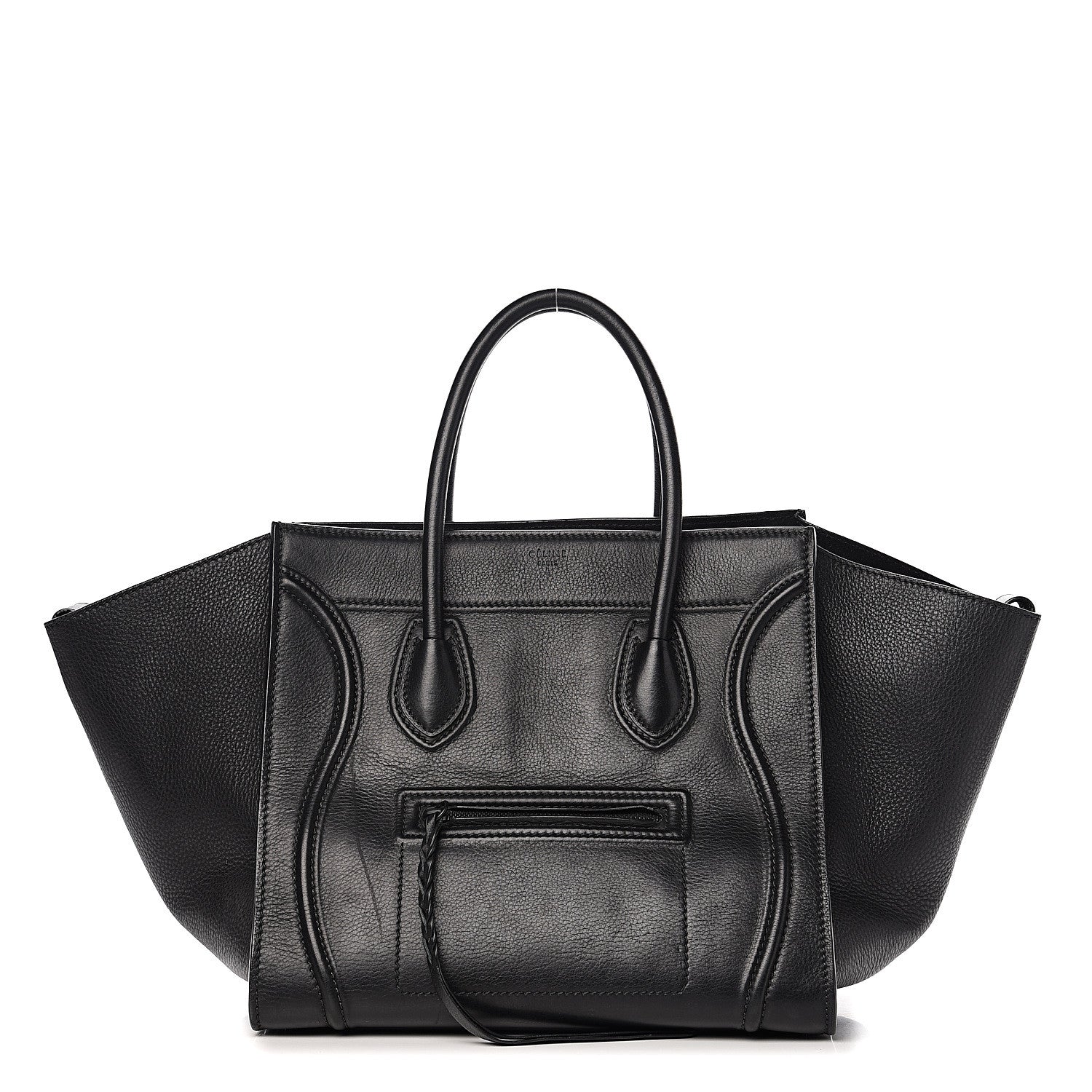 Celine Supple Calfskin Medium Phantom Luggage Black 1 of 10