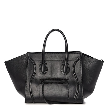 Celine Supple Calfskin Medium Phantom Luggage Black 1 of 10