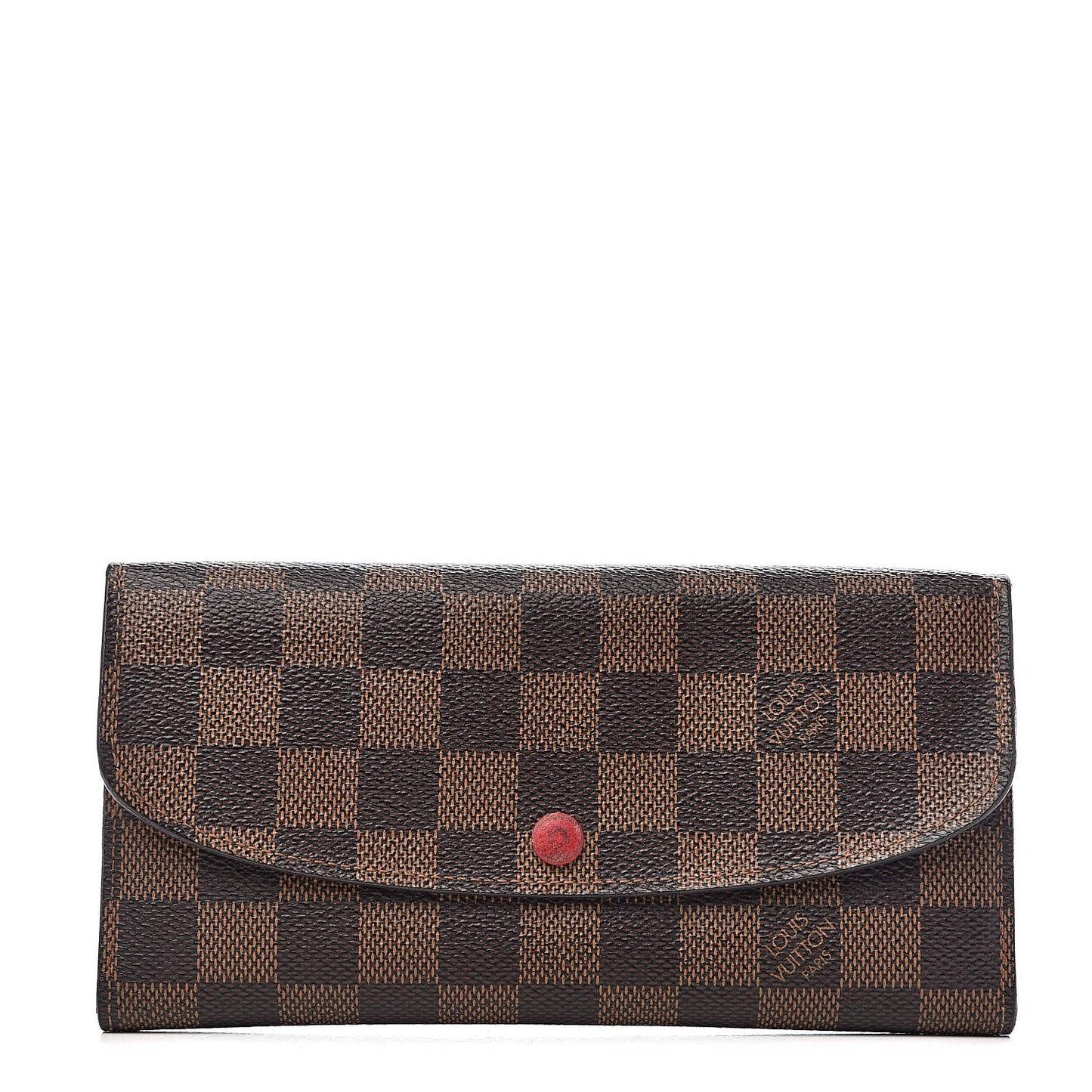 Damier Ebene Emilie Wallet Red