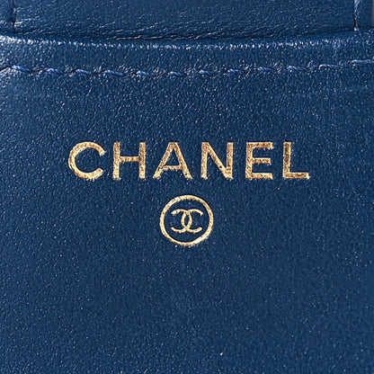 Chanel Patent Quilted Compact Flap Wallet Navy 6 of 10