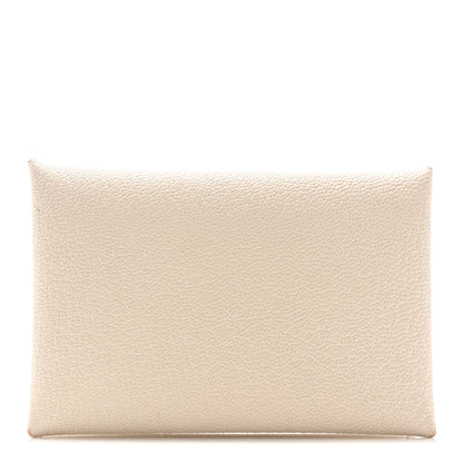 Hermes Chevre Mysore Calvi Card Case Nata 1 of 12
