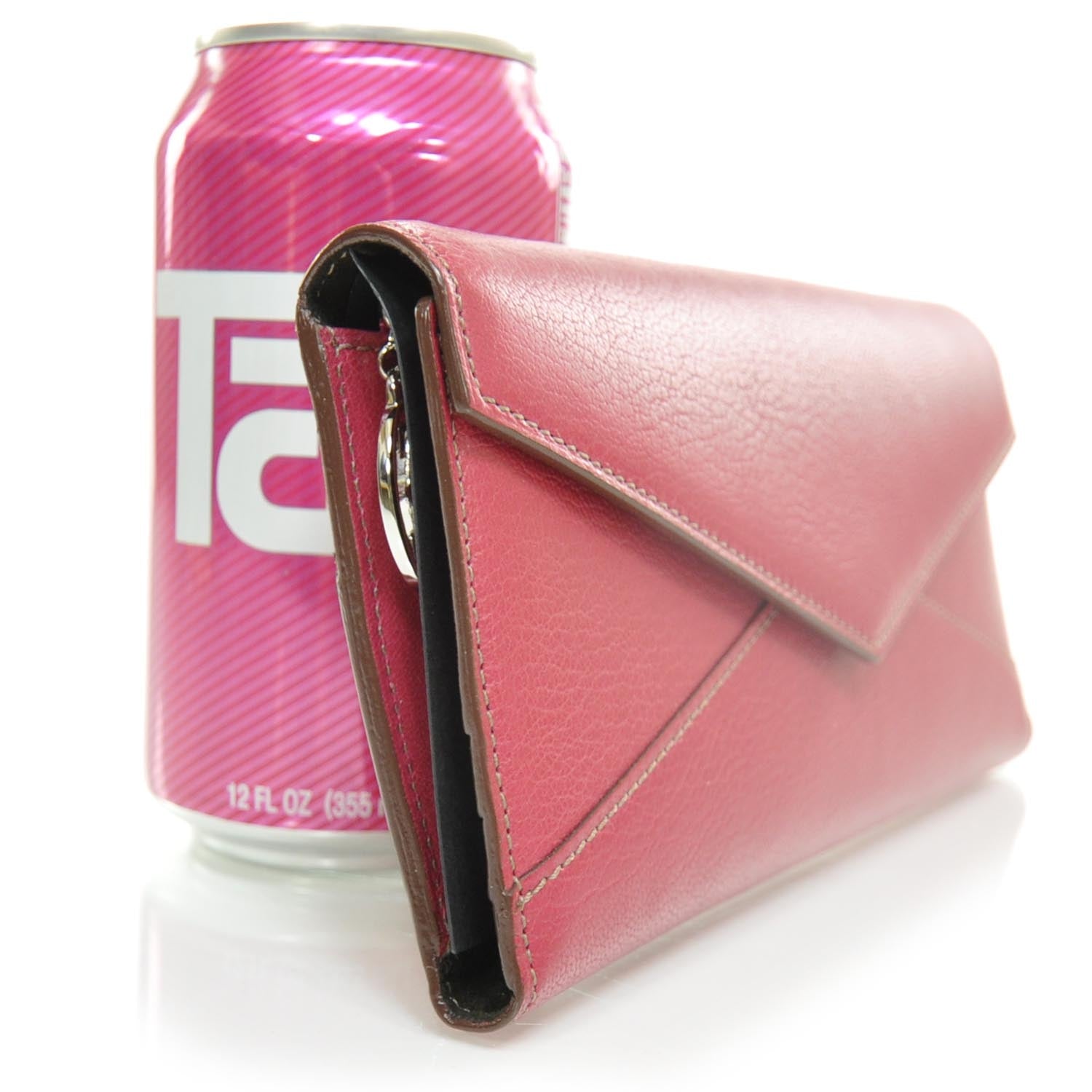 Cartier Goatskin Leather Les Must Long Slim Wallet Fuchsia 3 of 7