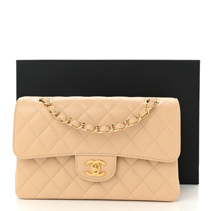 Chanel Caviar Quilted Small Double Flap Beige 11 of 11