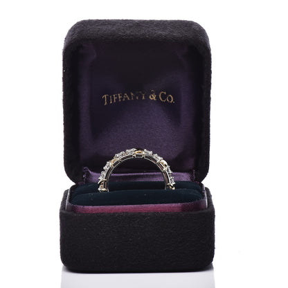 Tiffany 18K Yellow Gold Platinum Diamond Schlumberger Sixteen Stone Ring 52 6 6 of 6