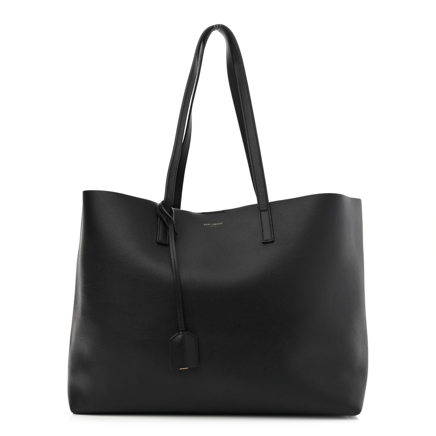 Calfskin East West Shopping Tote Black