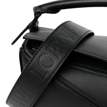 Loewe Satin Calfskin Small Puzzle Bag Black 8 of 11