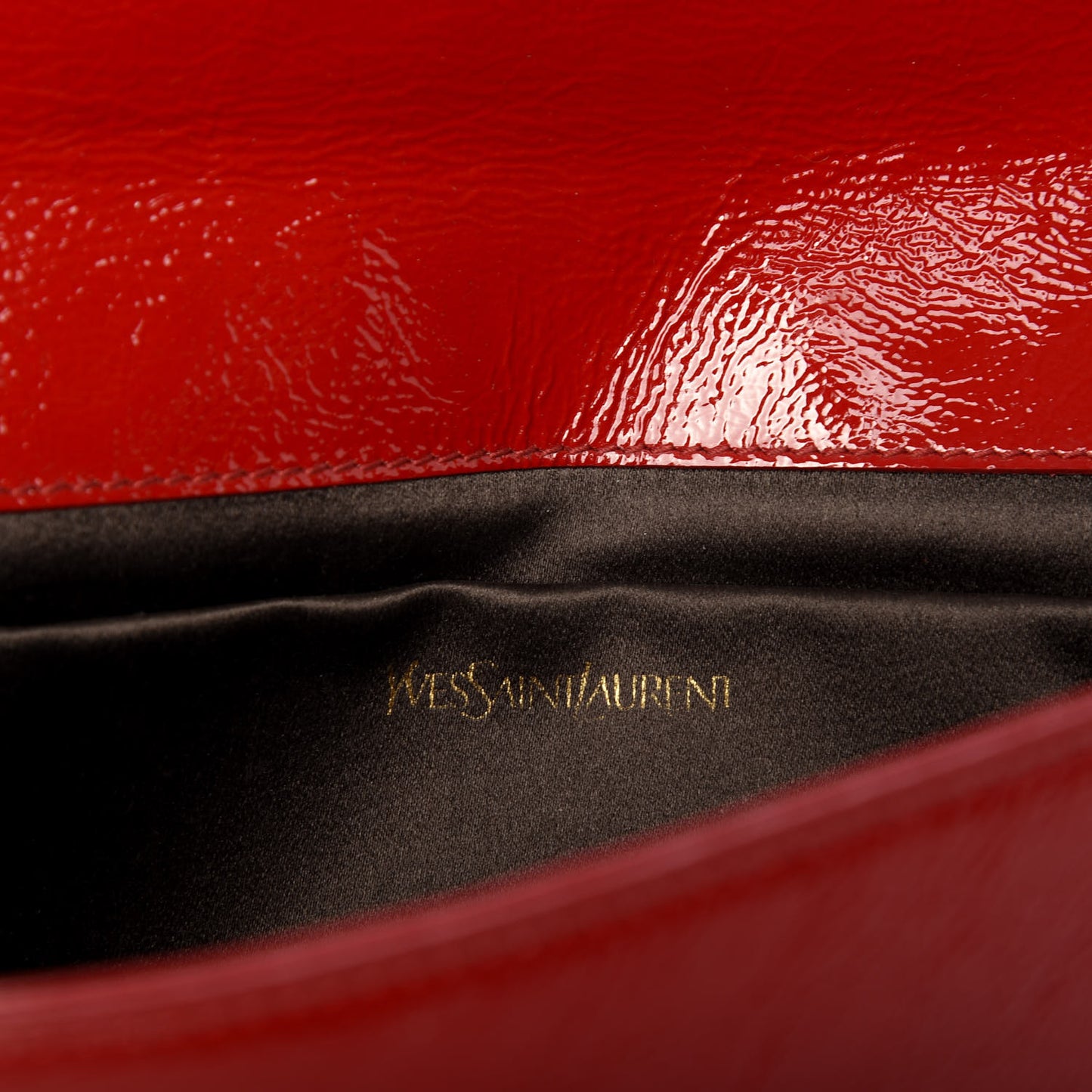 Textured Patent Monogram Large Belle De Jour Clutch Red