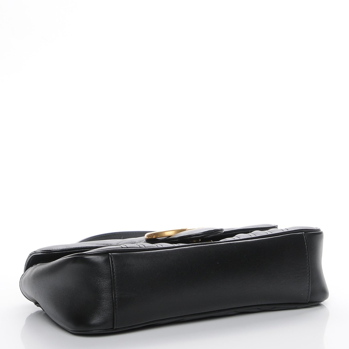 Calfskin Matelasse Small GG Marmont Shoulder Bag Black