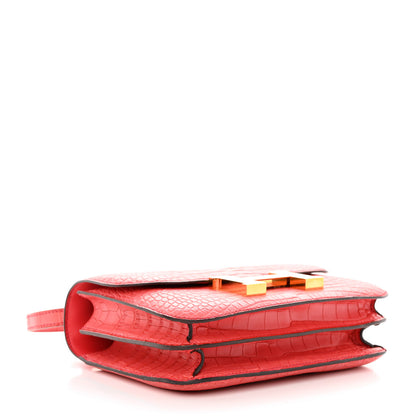 Hermes Matte Alligator Constance 18 Bougainvillea 4 of 11