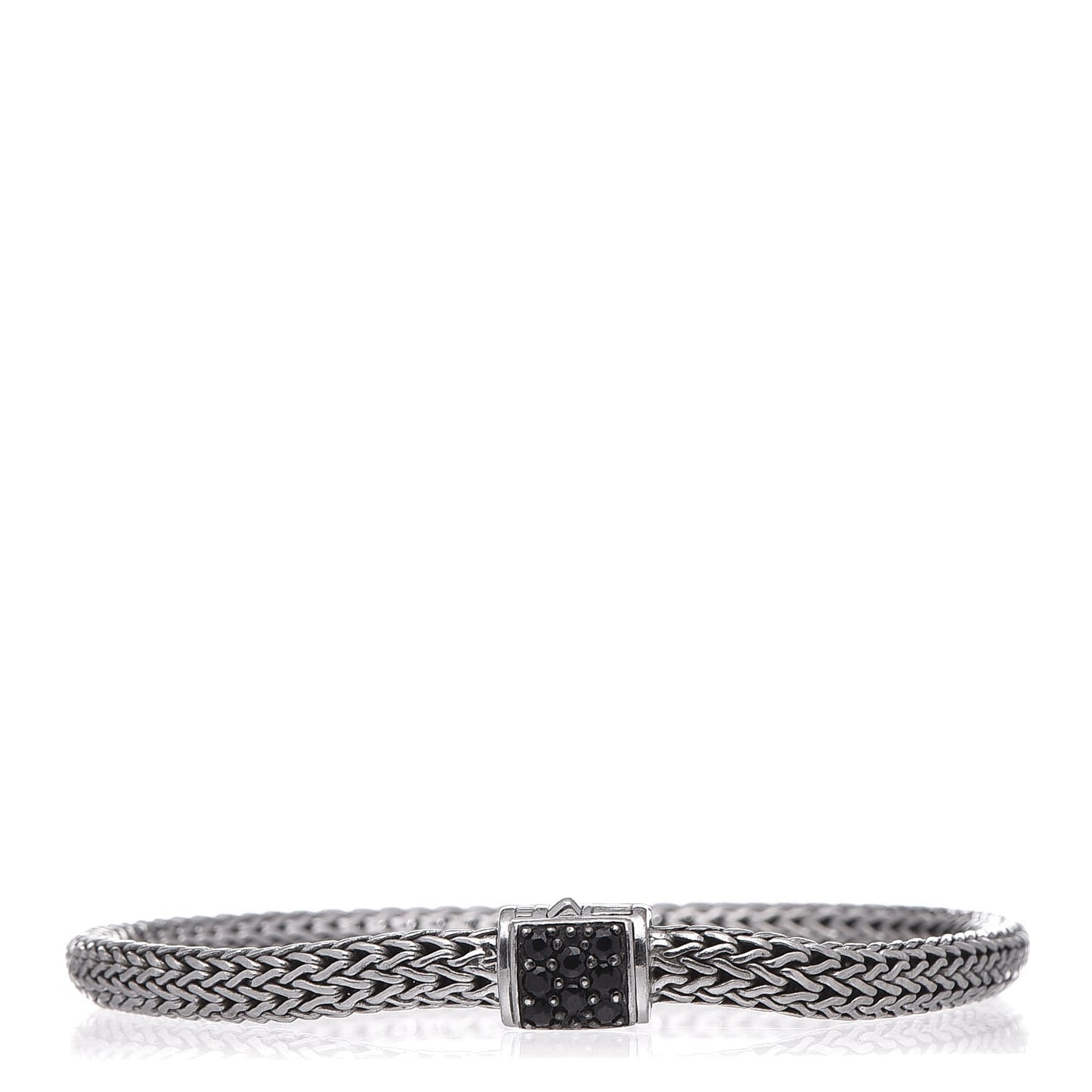 Sterling Silver Black Sapphire 5mm Classic Chain Bracelet