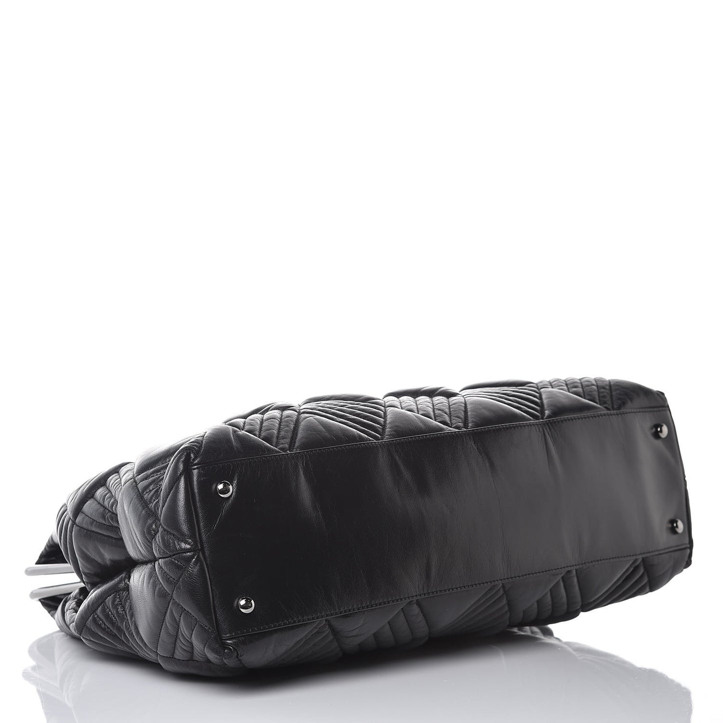 Lambskin Large In and Out Tote Black