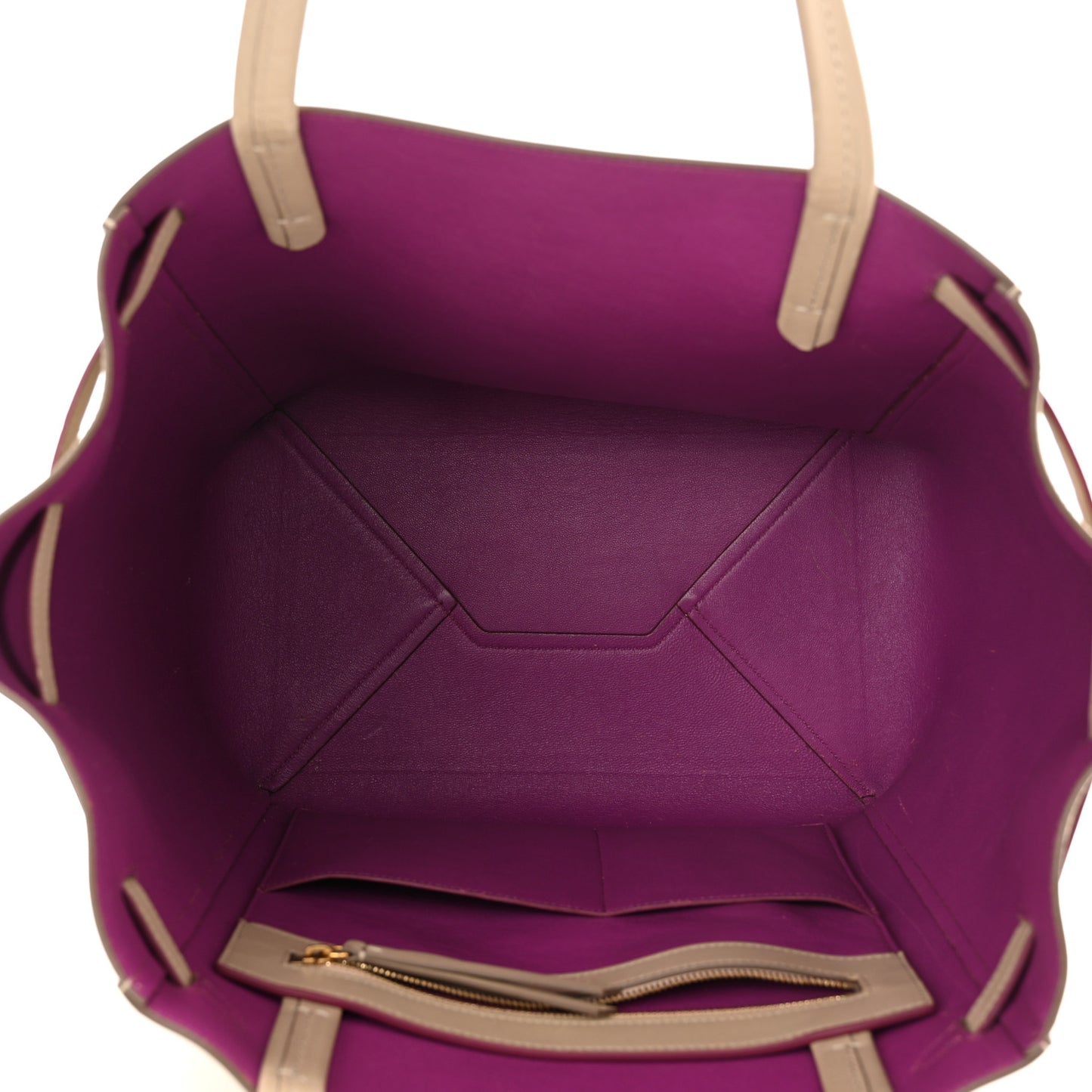 Smooth Calfskin Small Tassel Cabas Phantom Dune Magenta