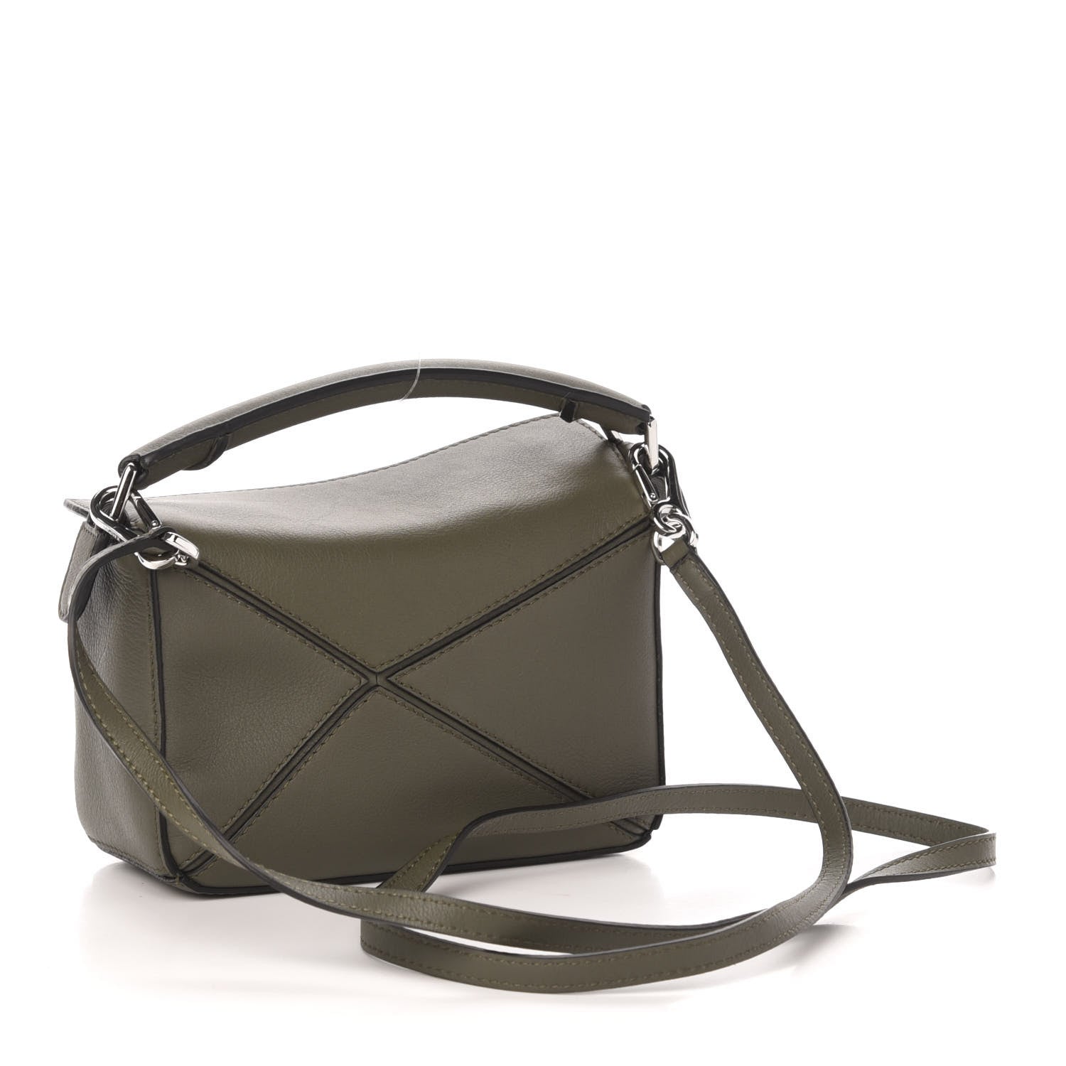 Loewe Calfskin Mini Puzzle Bag Khaki Green 3 of 10