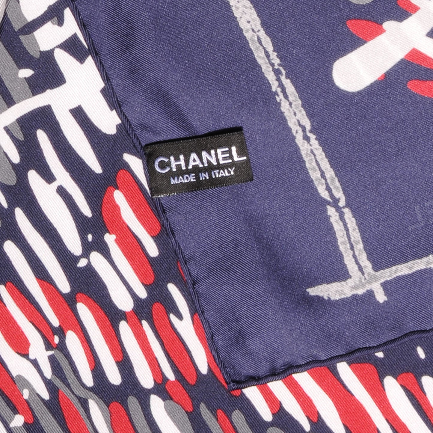 Silk CC Thistle Scarf Blue Red