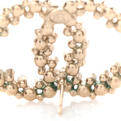 Chanel Pearl Crystal CC Earrings Light Gold 5 of 6
