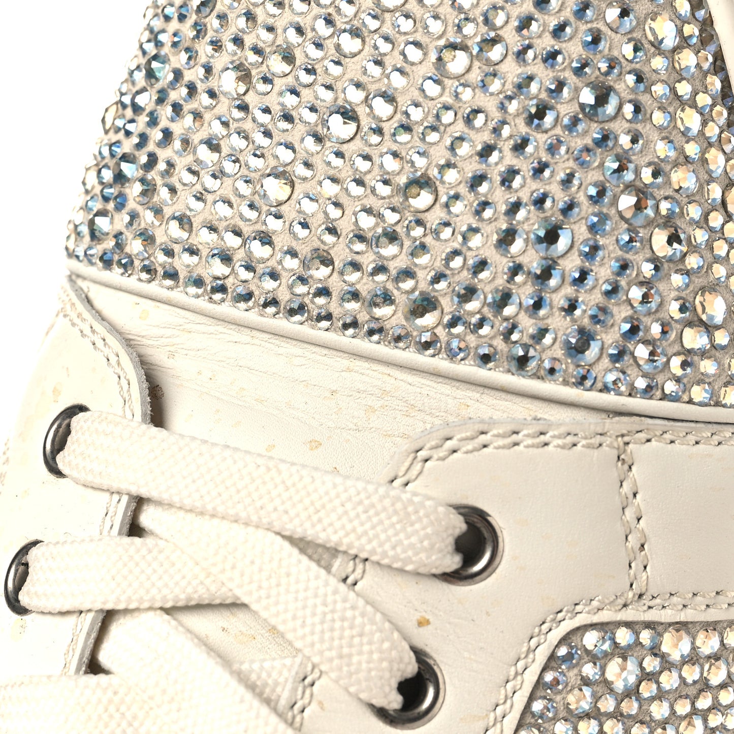 Calfskin Veau Velours Strass Mens Louis Junior Flat Sneakers 46 Latte