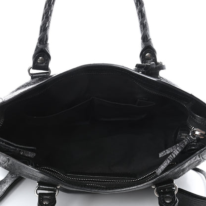Balenciaga Chevre Silver Metallic Edge Hardware S City Black 4 of 4