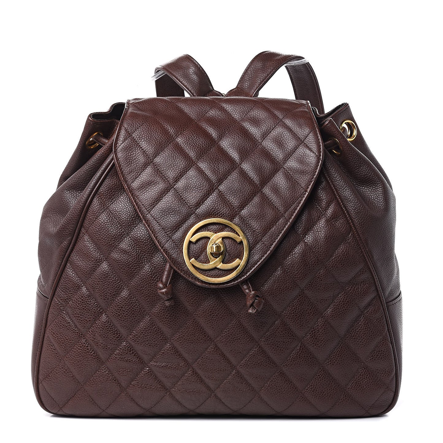 Caviar Quilted CC Backpack Brown