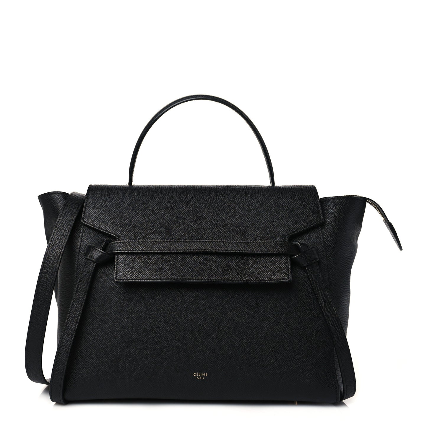 Grained Calfskin Mini Belt Bag Black