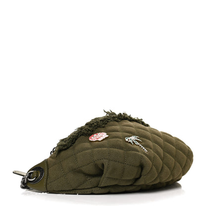 Chanel Canvas Lambskin Quilted Coco Cuba Charms Waist Bag Khaki 4 of 11