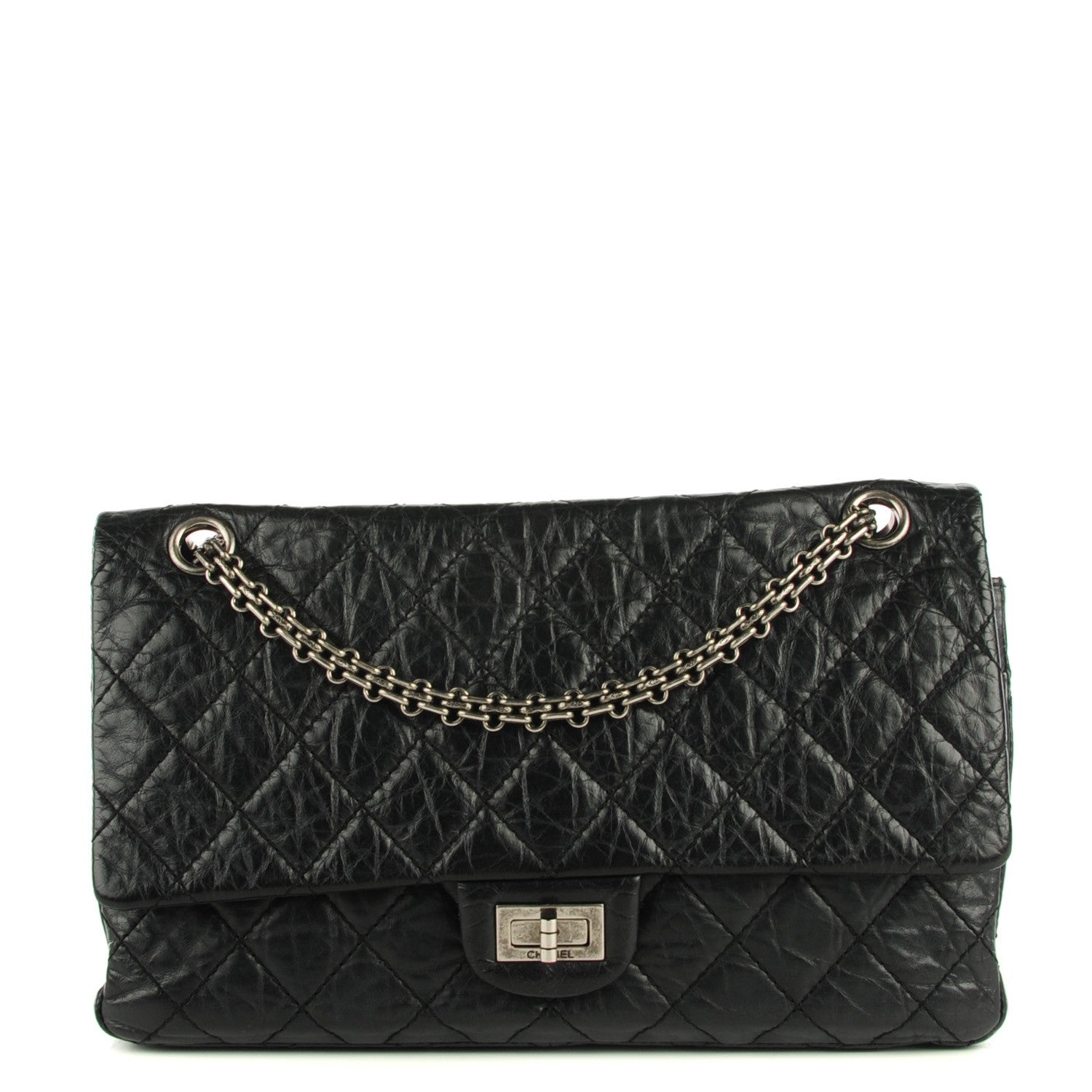 Chanel Aged Calfskin Quilted 2.55 Reissue 226 Flap Black 1 of 8