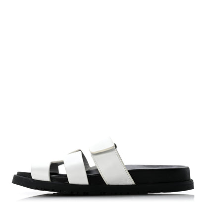 Hermes Calfskin Womens Chypre Sandals 36 White 1 of 10