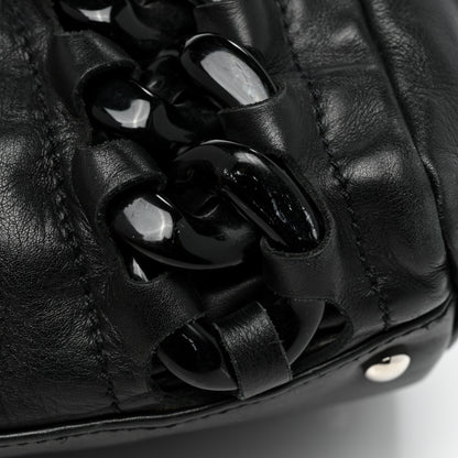 Chanel Calfskin Modern Chain Rhodoid East West Tote Black 16 of 17