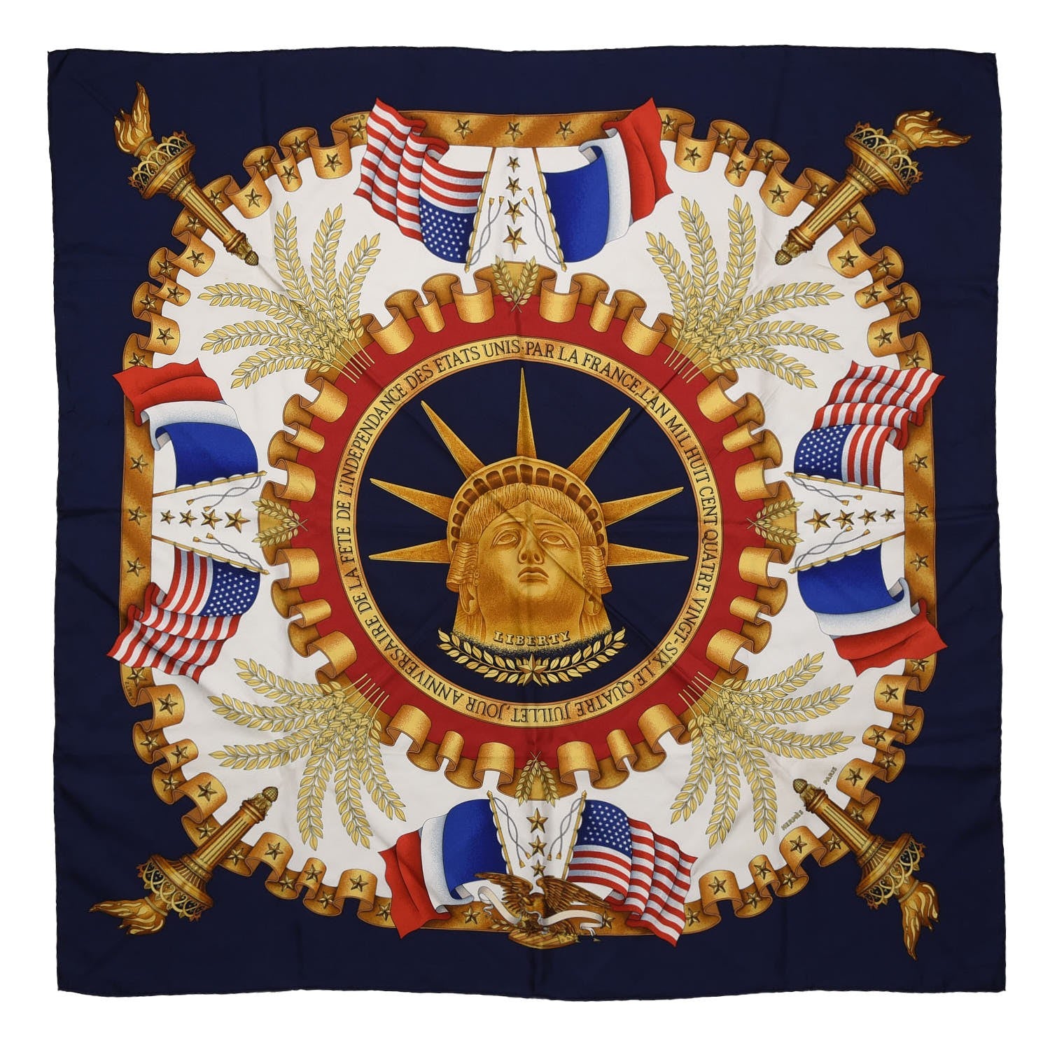 Hermes Silk Liberty Scarf 90 1 of 5