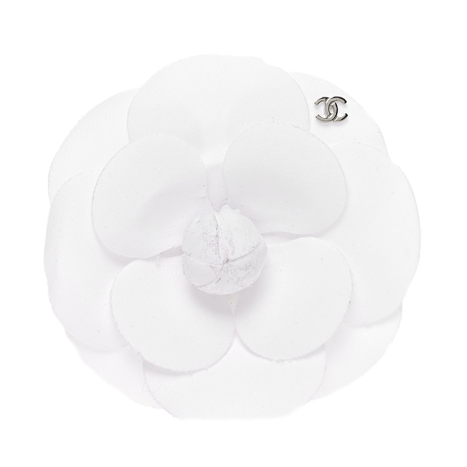 Chanel Canvas Camellia Pin Brooch Ivory 1 of 3