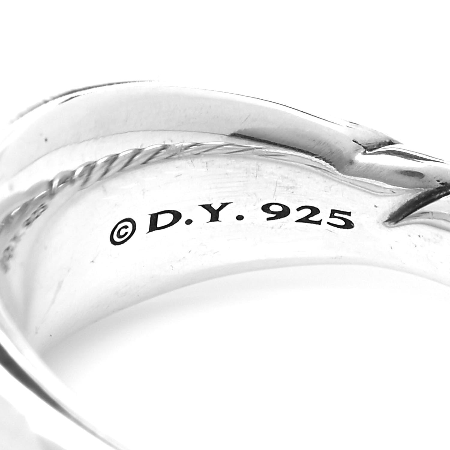 David Yurman Sterling Silver Diamond Dome Ring 54 7 4 of 4