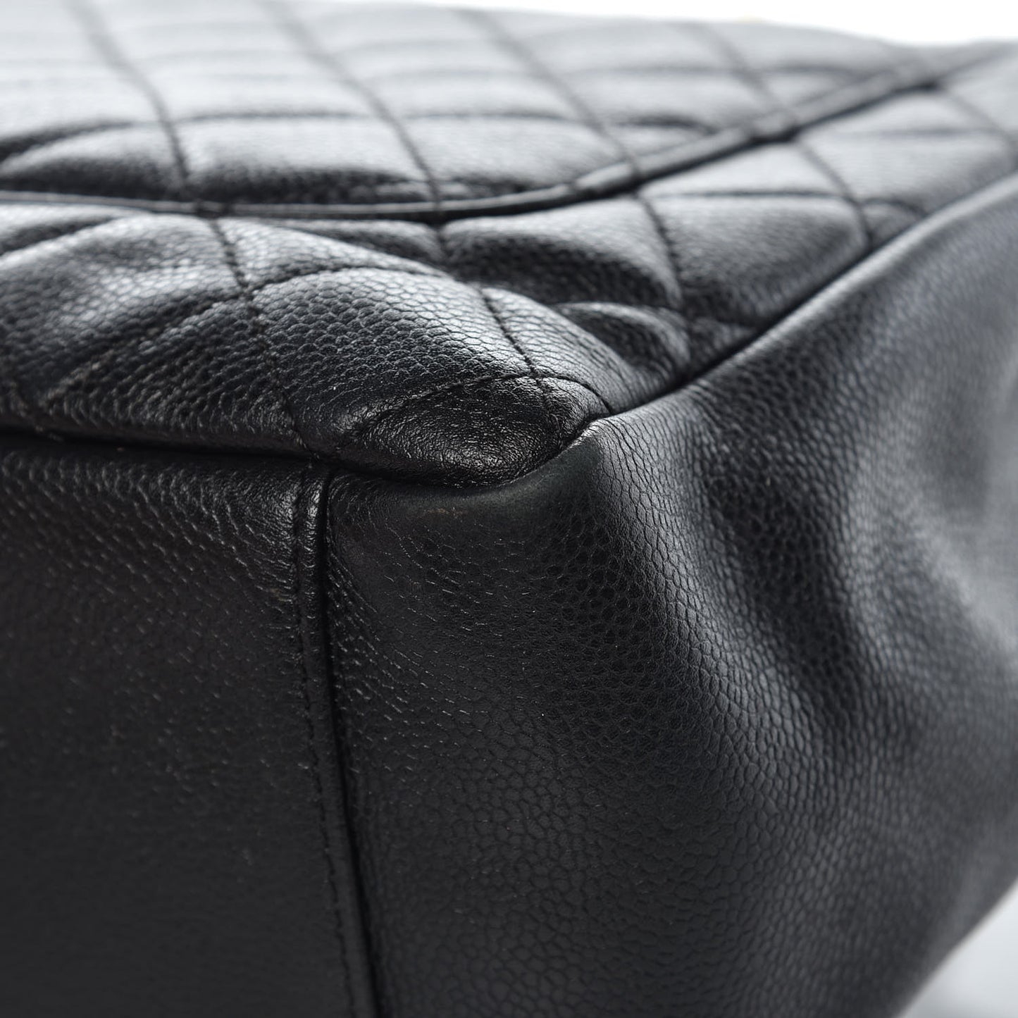 Caviar Quilted Grand Shopping Tote GST Black