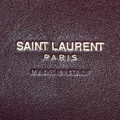 Saint Laurent Calfskin Medium Monogram Cabas Bordeaux 7 of 13