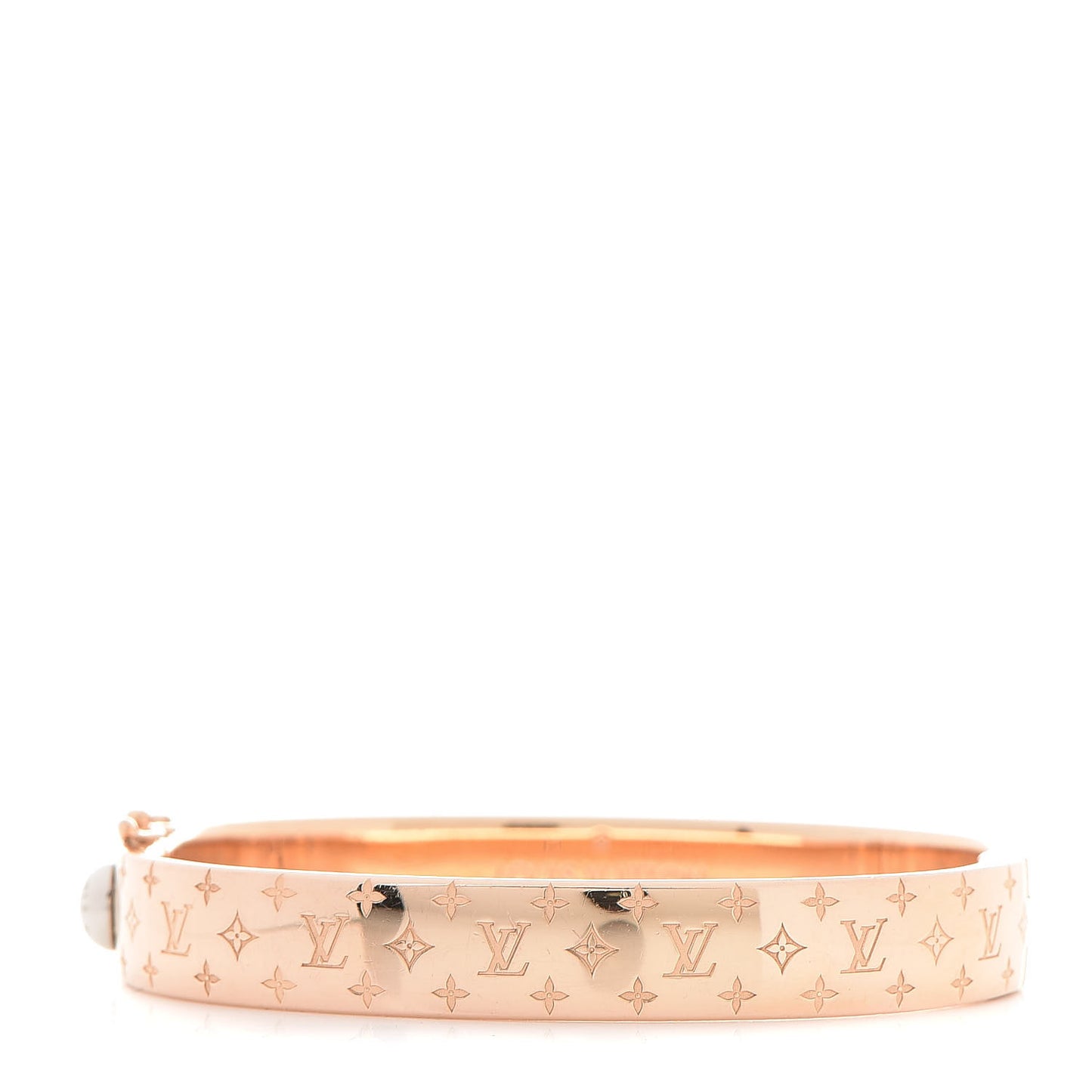 Brass Monogram Nanogram Cuff M Pink Gold
