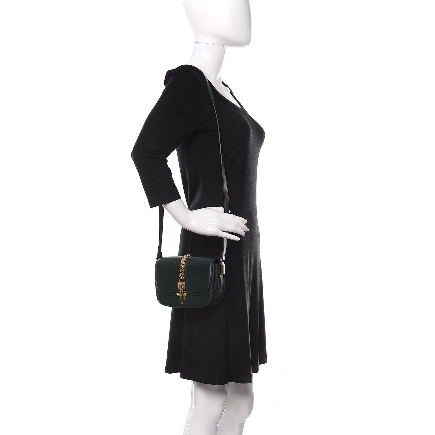 Azalea Calfskin Mini Sylvie 1969 Flap Messenger Bag Green