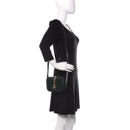 Gucci Azalea Calfskin Mini Sylvie 1969 Flap Messenger Bag Green 2 of 10