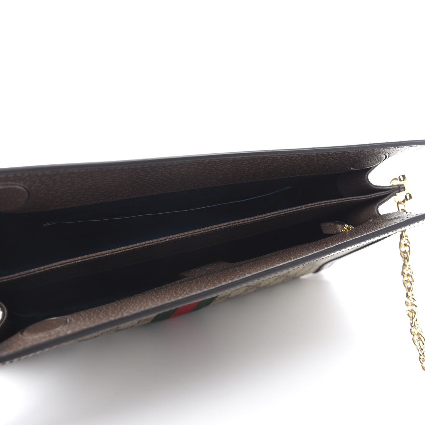 GG Supreme Monogram Web Medium Ophidia Chain Shoulder Bag Brown