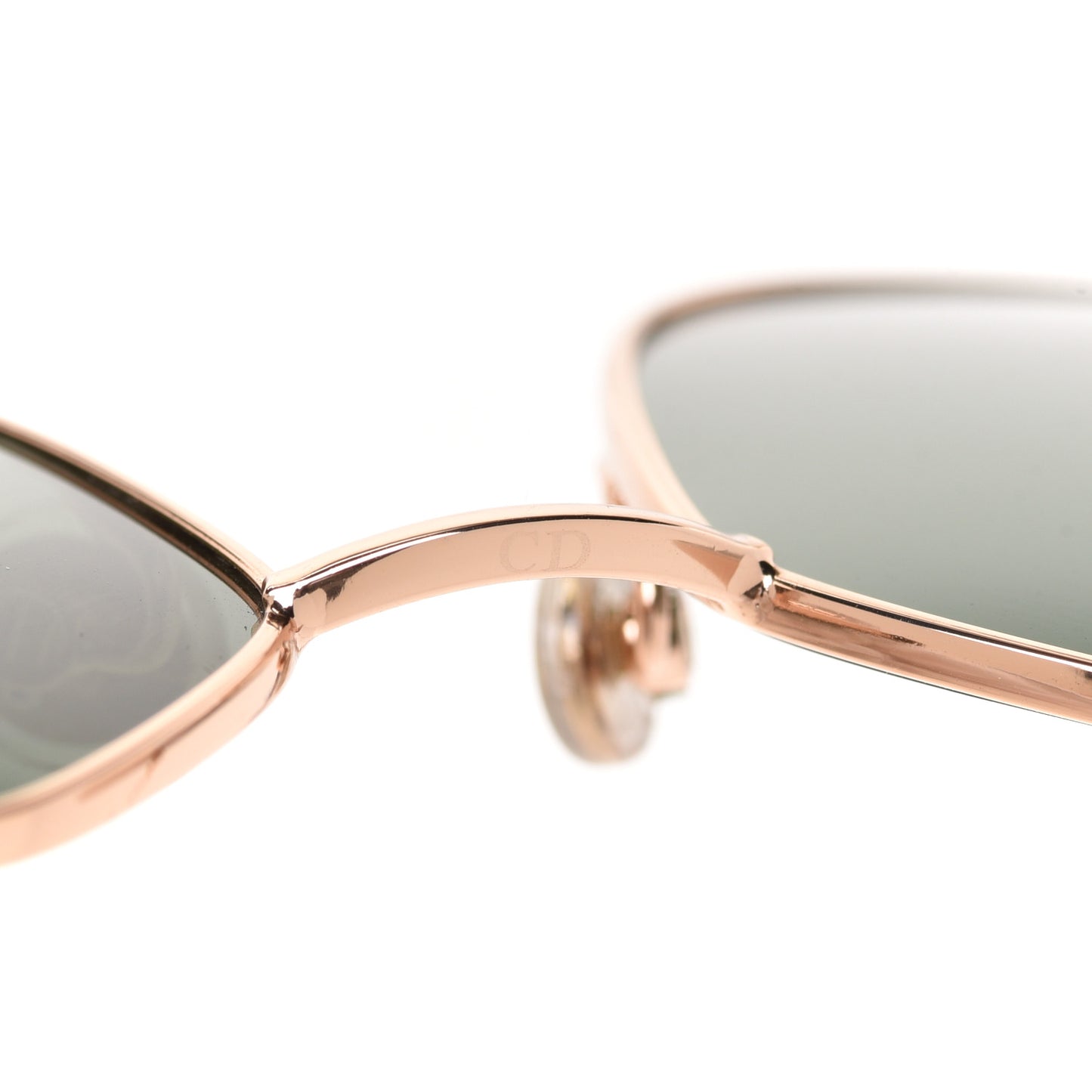 Metal Stellaire 8 Sunglasses Rose Gold Green