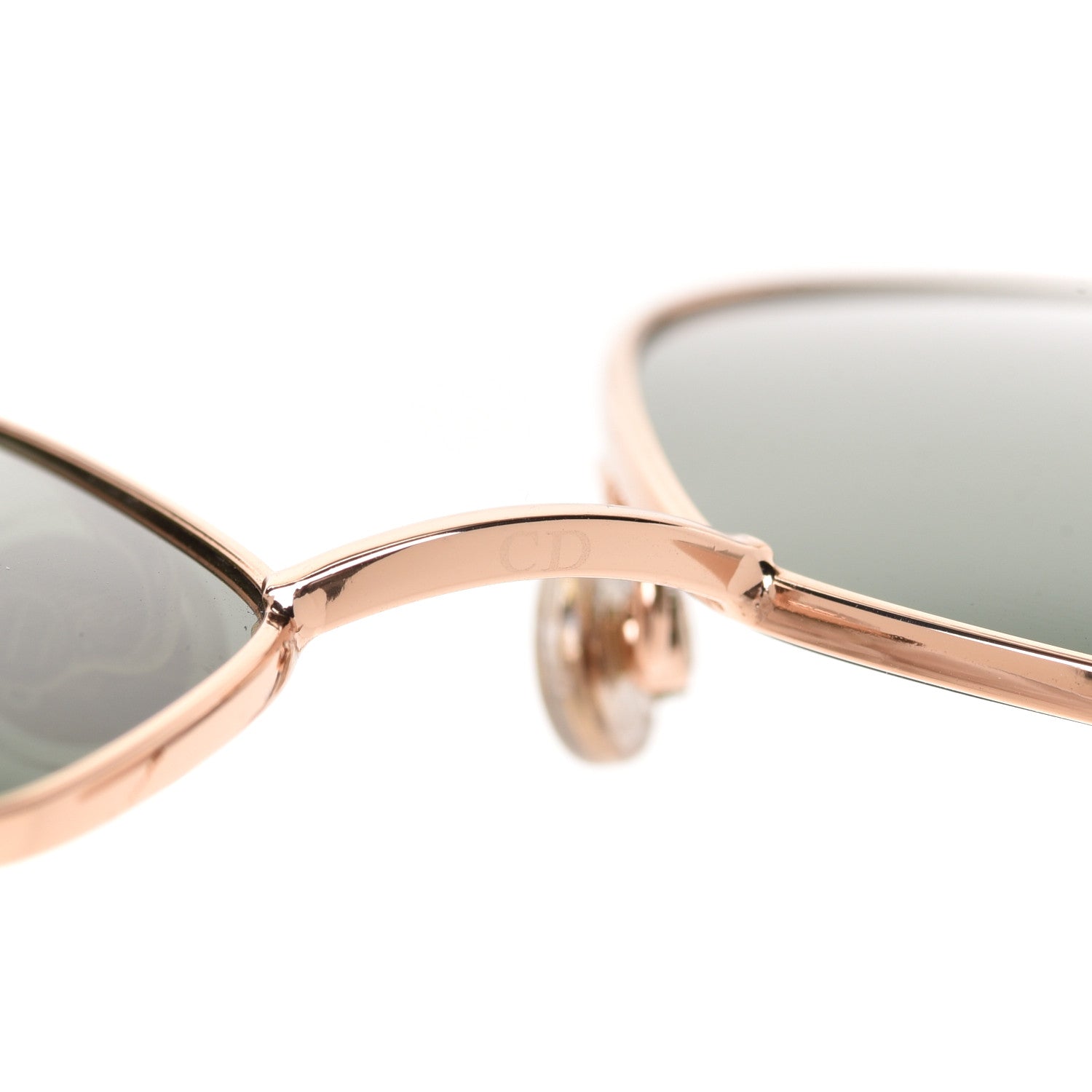 Christian Dior Metal Stellaire 8 Sunglasses Rose Gold Green 7 of 8